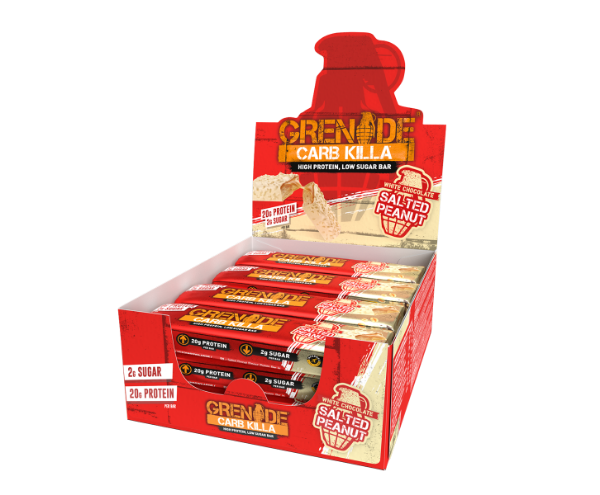 Picture of Grenade  Bars White Choc Salted Peanut 12 x60g