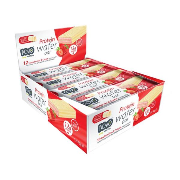 Picture of Novo Protein Wafer Strawberry 12 x40g